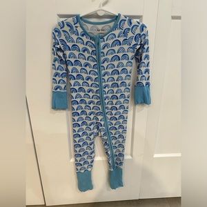 Little Sleepies 6-12 Months Zippy Blue Rainbow